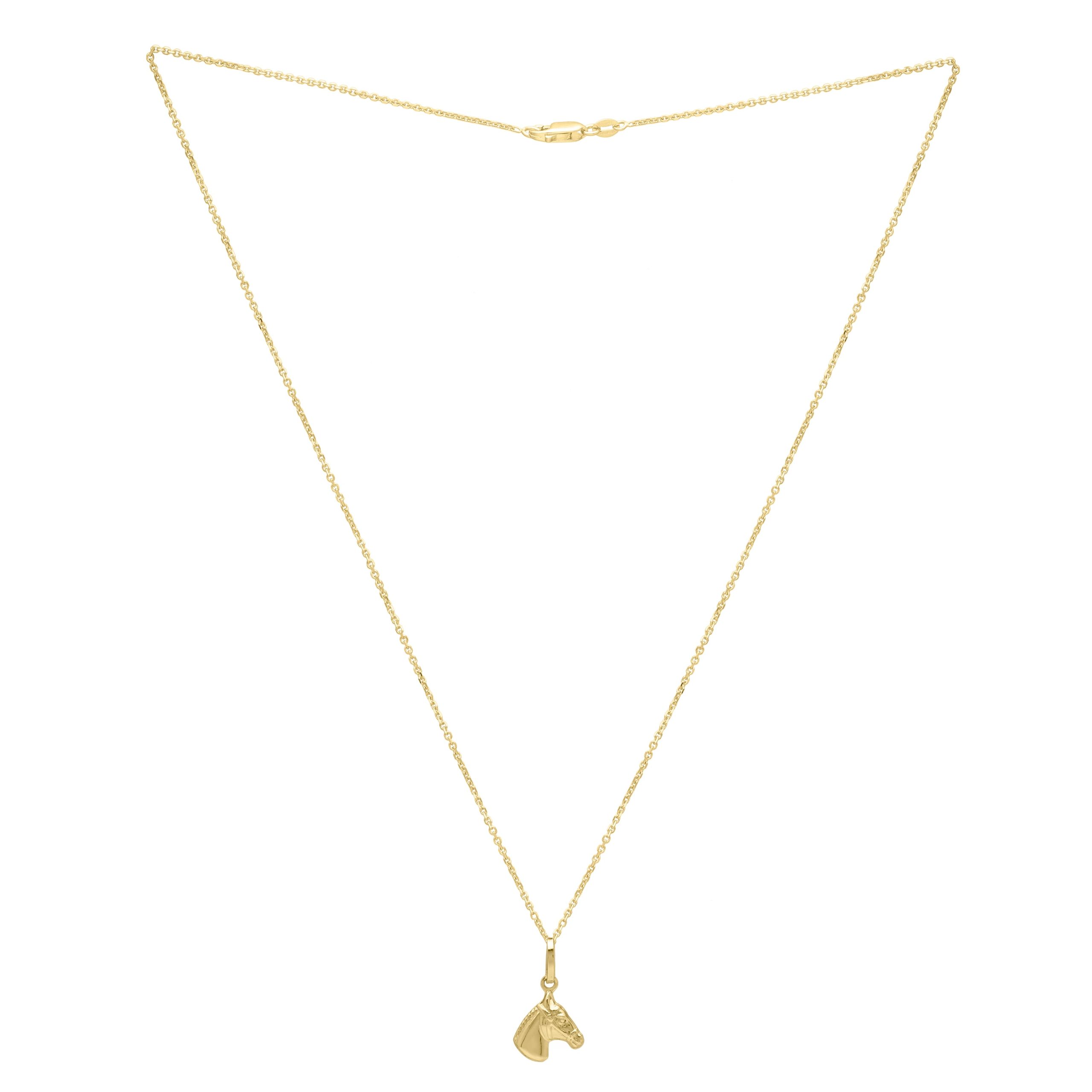 14K Small Horse Pendant