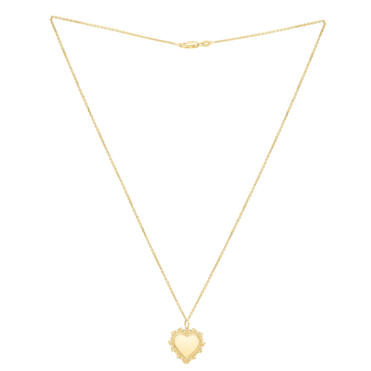 14K Baroque Heart Pendant