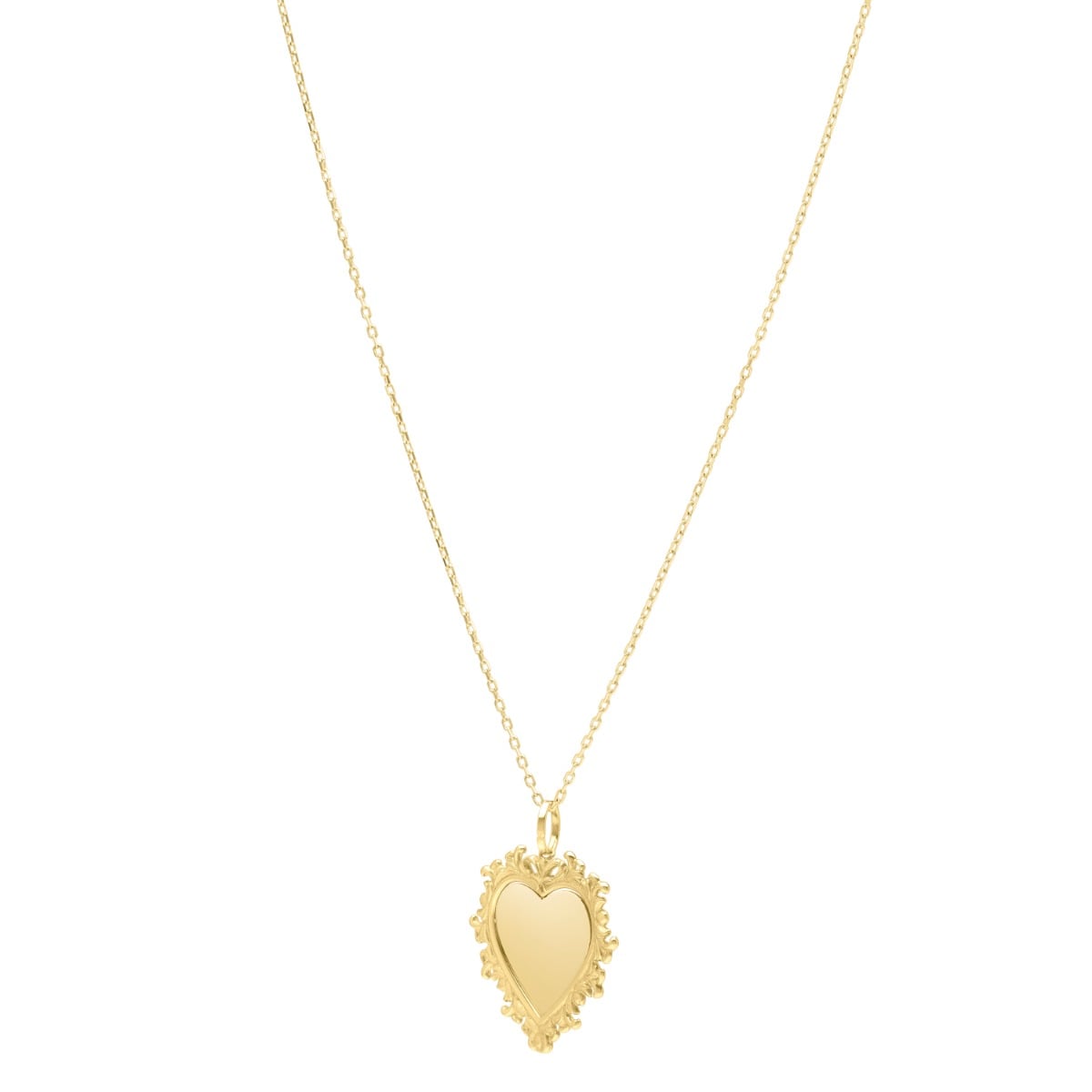 14K Baroque Heart Pendant