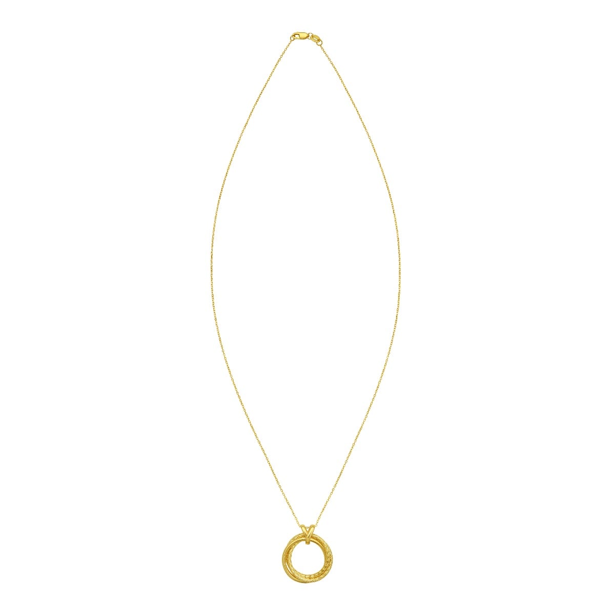14K Interlocking DC Trinity Necklace