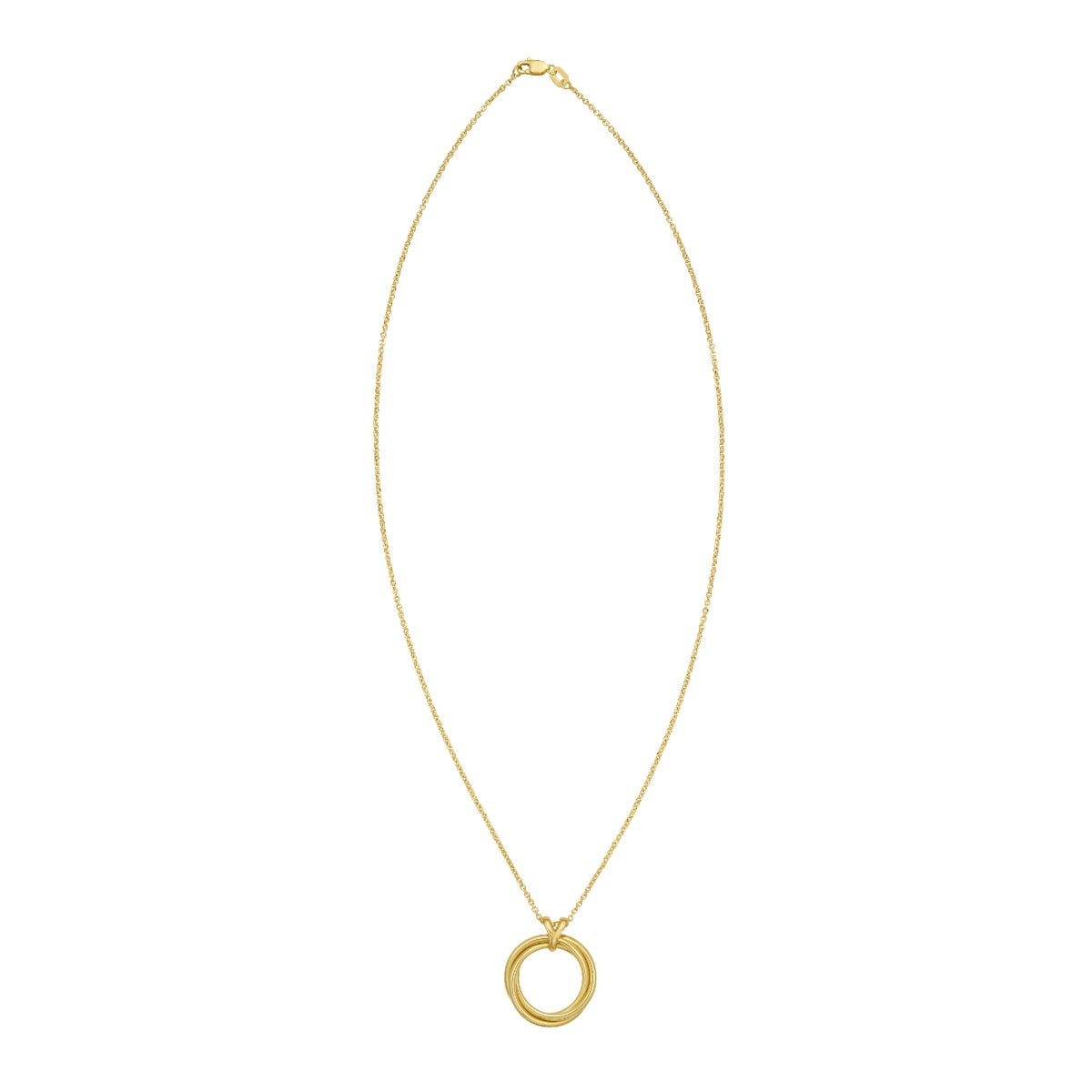 14K Interlocking Medium Trinity Necklace