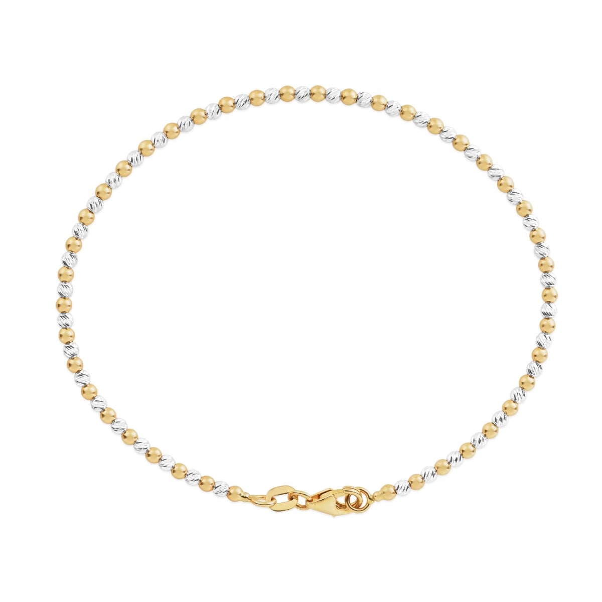 14K Two-tone Pallina Bead Bracelet
