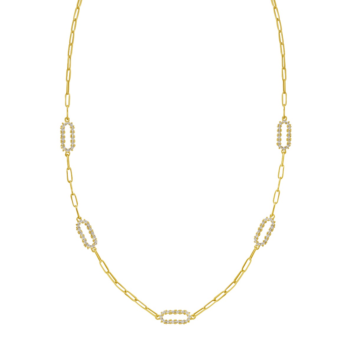 14K Diamon'Oro Paperclip Necklace