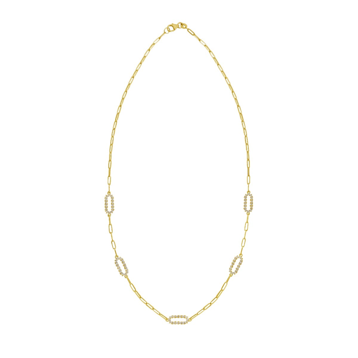 14K Diamon'Oro Paperclip Necklace