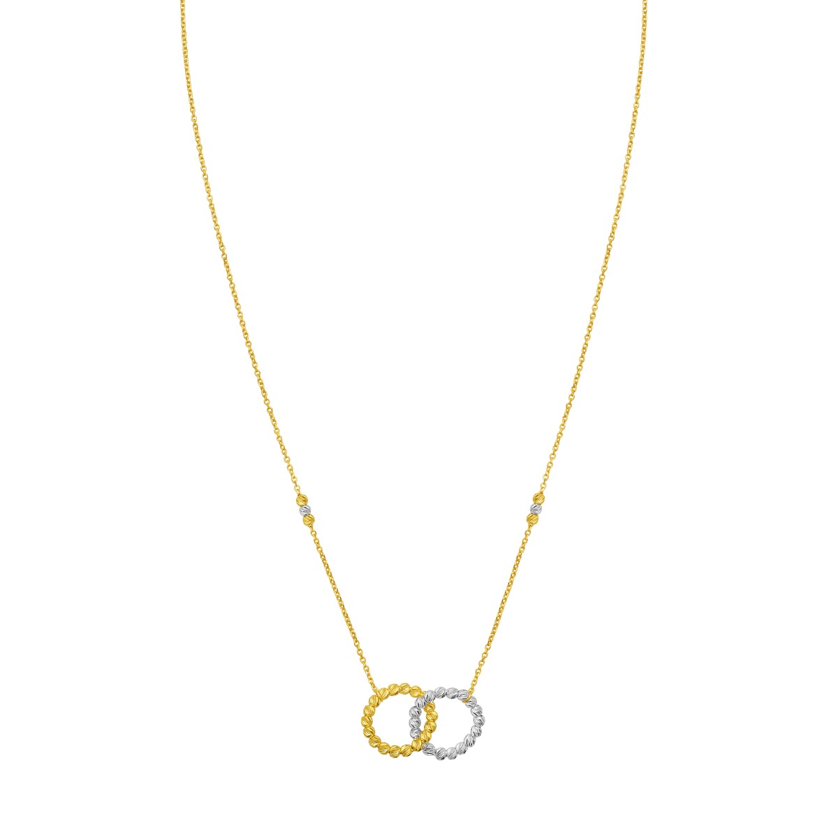 14K TT Interlocking Necklace