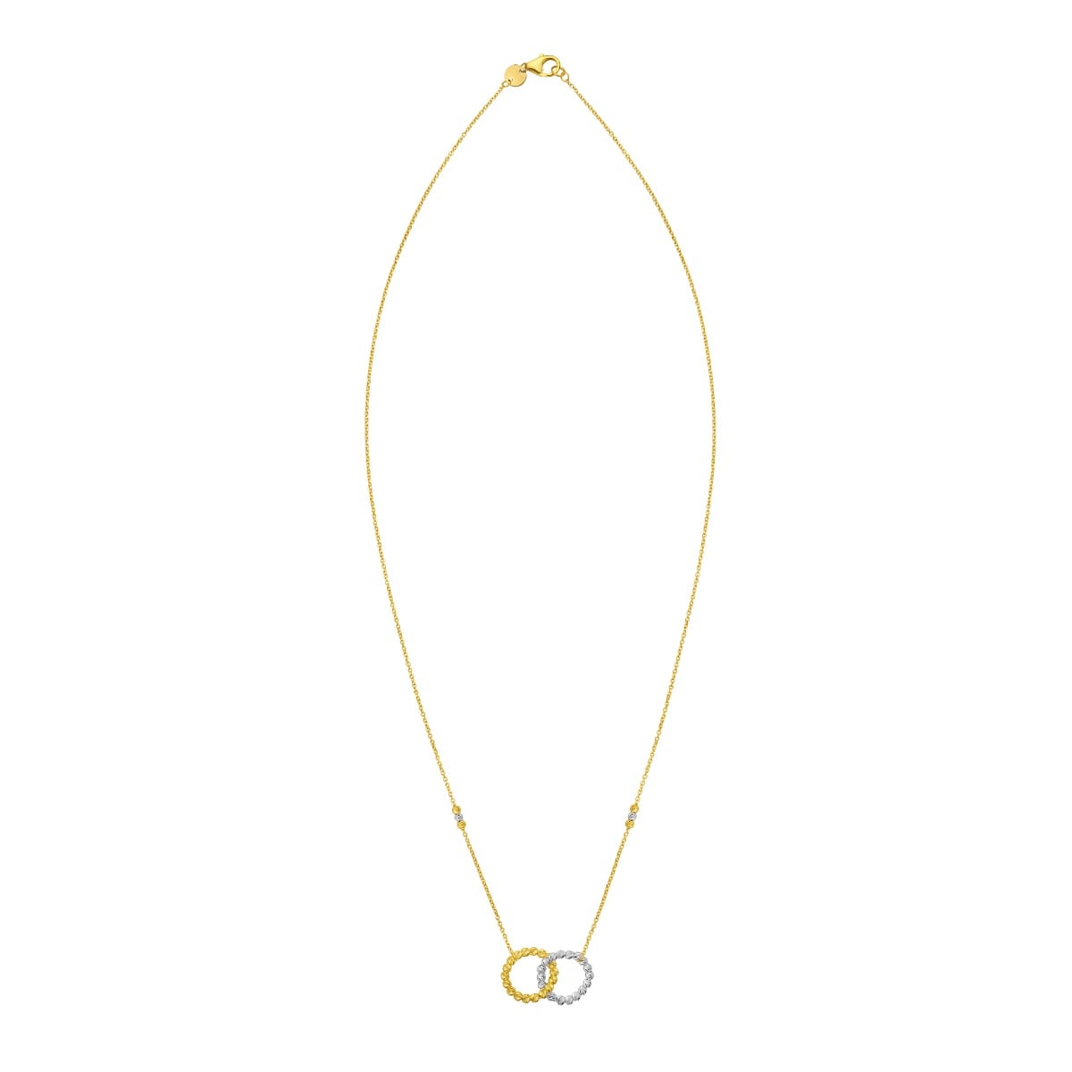 14K TT Interlocking Necklace