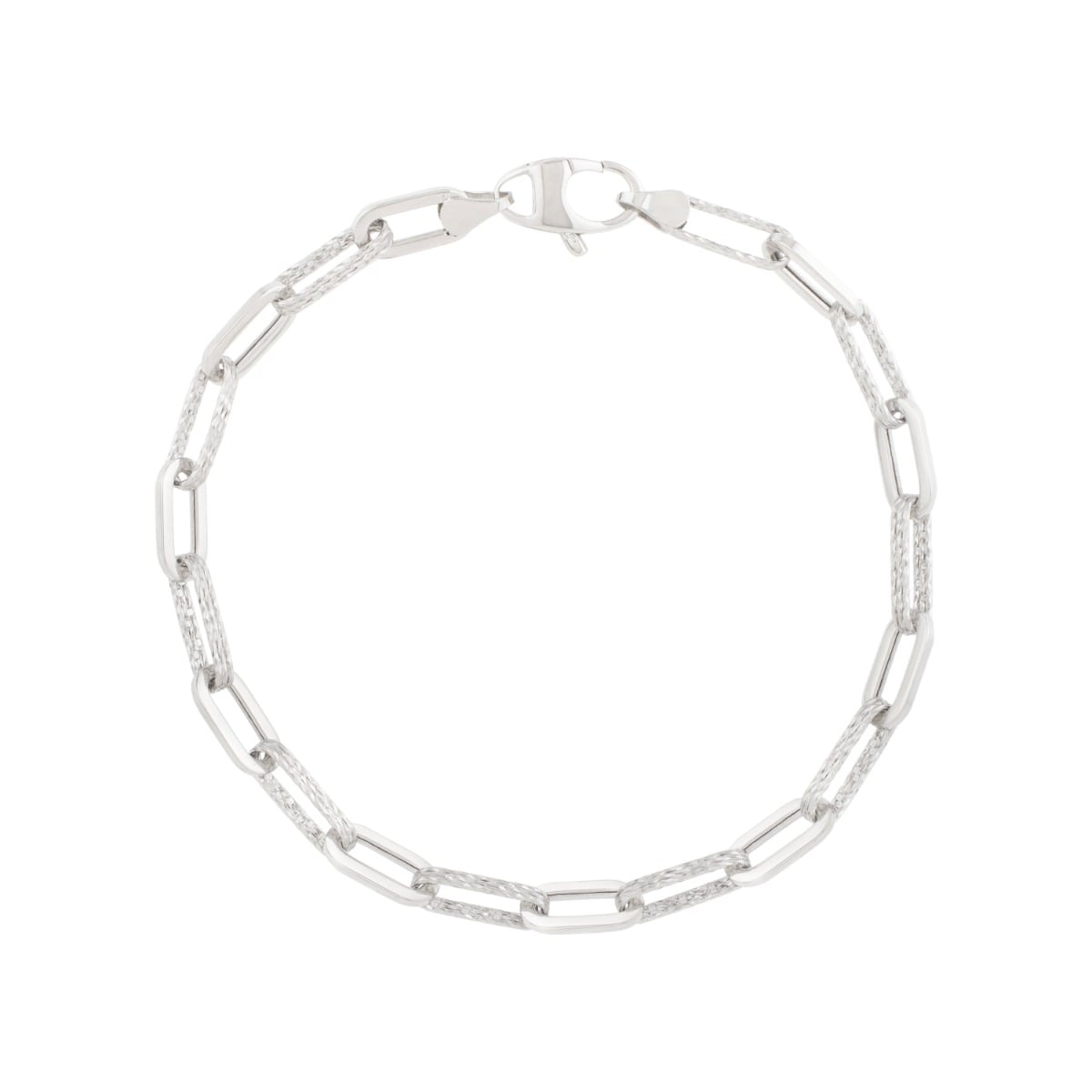 14K 4mm Diamanté Paperclip Bracelet