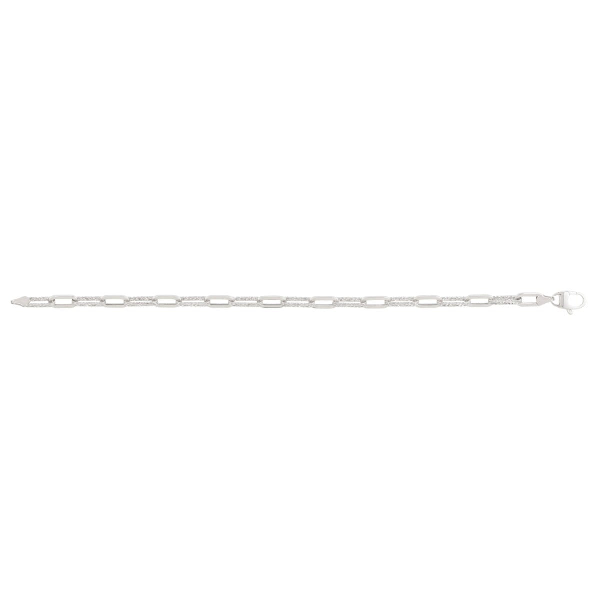 14K 4mm Diamanté Paperclip Bracelet