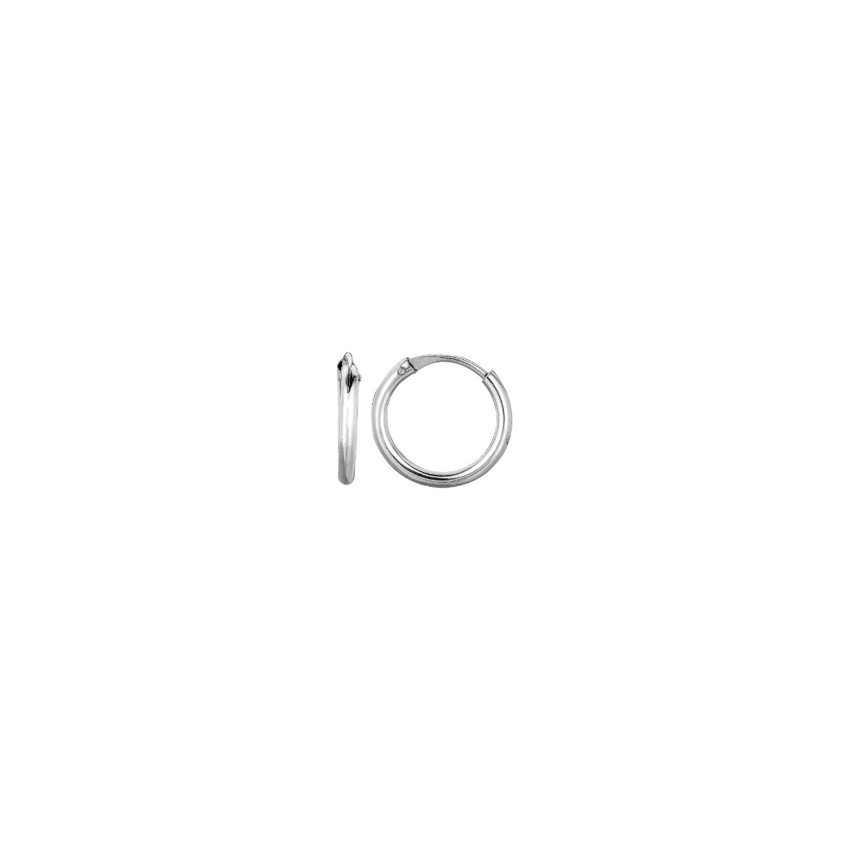 14K Gold 1x10mm Endless Hoops