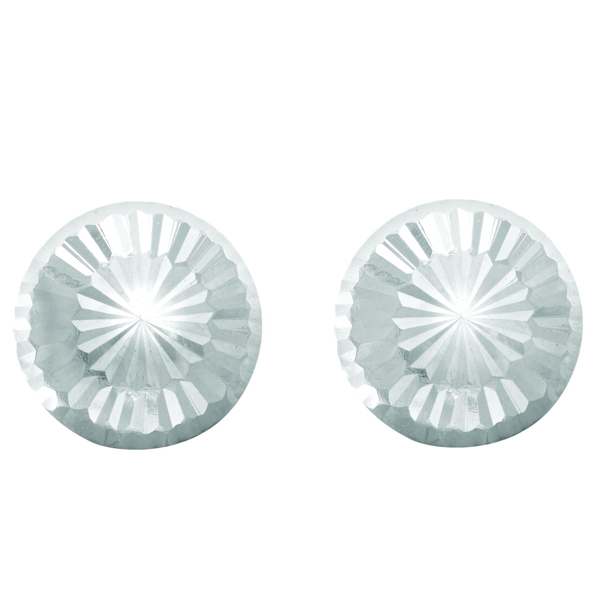 14K Gold Small Diamond Cut Burst Post Earring