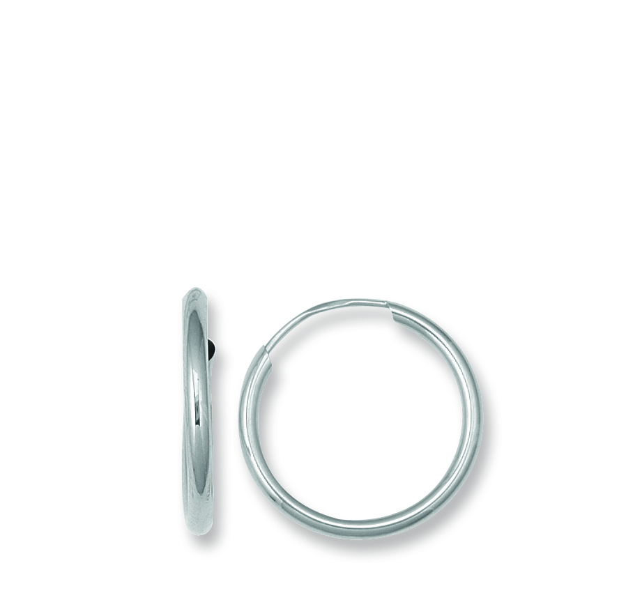 14K Gold 1x13mm Endless Hoops