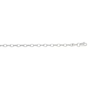 14K Gold 3.2mm Lite Oval Rolo Chain