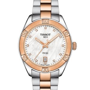 TISSOT PR 100 Sport Chic Watch – Rose Gold