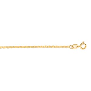 10K Gold 1.2mm Mariner Chain
