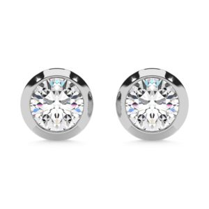10K White Gold Lab Grown Diamond 1/2 Ct.Tw. Solitaire Earrings