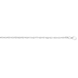 Silver Twisted Bead Anklet