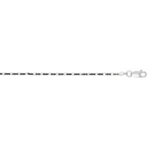 Silver Bead and Bar Anklet
