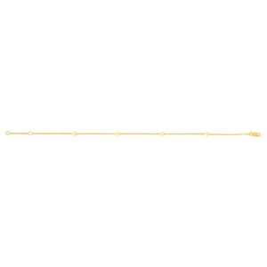 14K Gold Heart Anklet