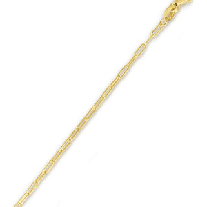 14K Gold 1.5mm Paperclip Chain