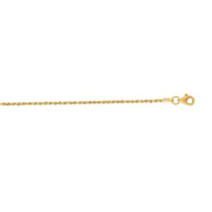 14K Gold 10″ 1.6mm Royal Rope Chain